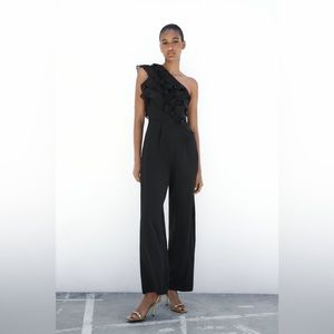 Zara Asymmetric Ruffle Jumpsuit